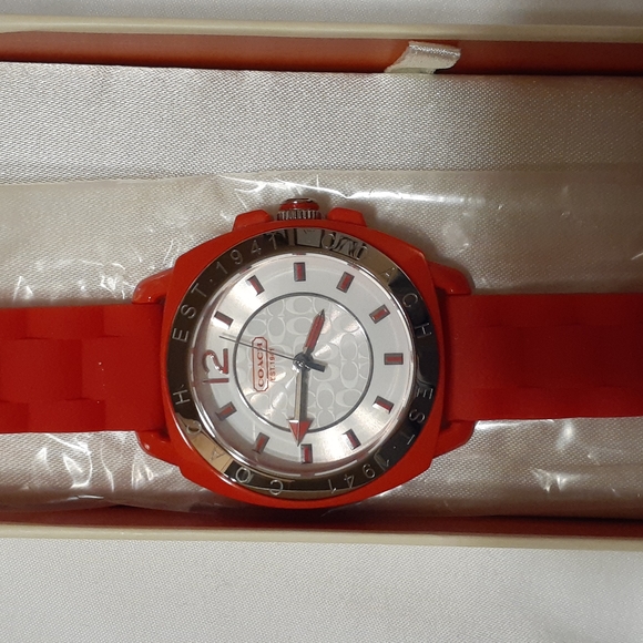 Coach Resin Watch-Red - Picture 2 of 6